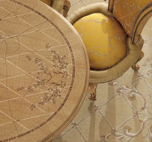 ชุดโต๊ะรับประทานอาหารรูปวงรีไม้สักแท้สีทองหรูหรา ดีไซน์ยุโรปคลาสสิก ทนทาน เป็นมิตรกับสิ่งแวดล้อม เหมาะสำหรับโรงแรม - Product Image 5