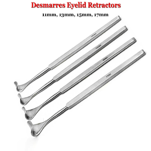 ชุดเครื่องมือดึงเปลือกตา Desmarres 4 ชิ้น ทำจากสแตนเลสสตีล ใช้ซ้ำได้ สำหรับการผ่าตัดตา ระดับ Class II ได้รับการรับรองมาตรฐาน CE - Product Image 4