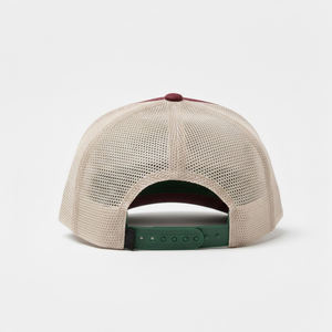 หมวกแก๊ปทรงสปอร์ต 6 แผง ปักโลโก้ตามสั่ง สีแดงเลือดหมู-ดำ  หมวกตาข่ายแบบ Snapback  ลายปัก Adventure  ระบายอากาศได้ดี - Product Image 3