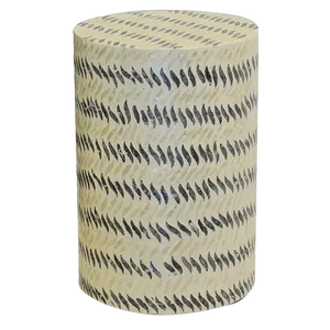 Tropical Palm Trees Pattern Cylinder <b>Stools</b> Mother of Pearl Handcrafted Mosaic Small Side Table Living Room <b>Bedroom</b> Decor Use - Product Image 2