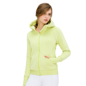 Custom Logo Printed Breathable Woven Cotton Winter Women's Fleece Jacket Sport <b>Running</b> Zipper <b>Hoodie</b> - Product Image 3