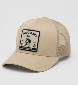 Gorra Trucker Personalizada al por Mayor con Parche Tejido, 6 Paneles con Malla, de Alta Calidad, Diseño Vintage, Bordado de Dibujos Animados, Perfil Medio Estructurado - Product Image 3