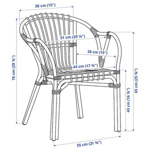 เก้าอี้รับประทานอาหารหวายสีดำ แข็งแรง ระบายอากาศได้ดี เหมาะสำหรับร้านกาแฟ ดีไซน์เรียบง่ายและสง่างาม - Product Image 5