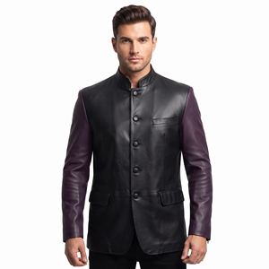 Custom Men's <b>Leather</b> <b>Blazer</b> Genuine Cowhide <b>Jacket</b> Men's Vintage <b>Leather</b> <b>Blazer</b> Fashion Coat Men's <b>Leather</b> <b>Blazer</b> - Product Image 1