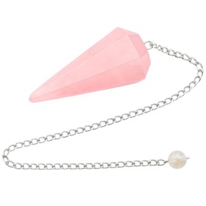 เพนดูลัมคริสตัลโรสควอตซ์ทรงกรวยขัดเงาแกะสลักสวยงาม อุปกรณ์ดาวซิ่งสำหรับบำบัดพลังงาน ขายส่งยอดนิยม - Product Image 5