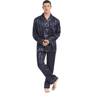 Pijama de Satén de Dos Piezas Transpirable Personalizado 2026 para Hombre, Talla XL, Camisón de Algodón, Traje de Dormir, Diseño Superior de Ropa de Dormir para Verano - Product Image 5