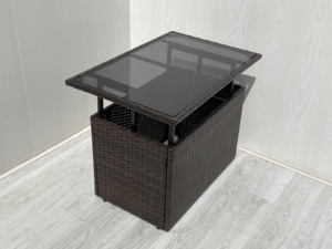 Juego de Muebles de Ratán de Primera Calidad para Exteriores, Hecho en Vietnam, 4 Piezas con Cojín Gris para Jardín, Sala de Estar, Diseño Contemporáneo - Product Image 6
