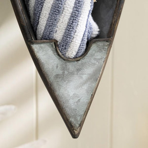 ชั้นวางของในห้องน้ำชั้นวางแบบติดผนังทำจากโลหะสังกะสีติดผนังสไตล์วินเทจ - Product Image 2