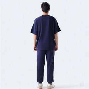 T-shirt léger uni pour homme, col tombant, décontracté, respirant, séchage rapide, pour l'extérieur, streetwear - Product Image 2