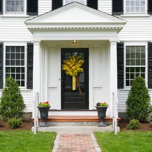 Transitional Iron Handrails for Outdoor Steps with Installation Kit White-Assitive Devices for One Step - Product Image 6