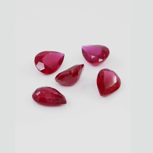 Rubis naturels de Bangkok, formes poire calibrées 7x9mm, pierres précieuses de rubis naturelles facettées en vrac pour la fabrication de bijoux, prêtes à l'emploi - Product Image 4