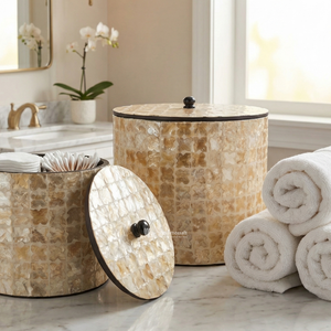 Mother of Pearl Jewelry <b>Box</b>, Shell Inlay Round <b>Keepsake</b> <b>Box</b>, Luxury Multi-color Floral Mosaic Organizer for Rings & Trinkets - Product Image 4