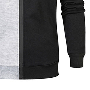 Sweat à capuche zippé en polaire respirant et écologique de couleur unie pour homme, avec poche, pour l'hiver et les activités de plein air, logo personnalisé, blanc/noir - Product Image 5