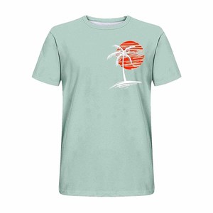 Camisetas de hombre extragrandes, informales, con cuello redondo, de verano, personalizadas con estampado de palmeras, camisetas de vacaciones - Product Image 4