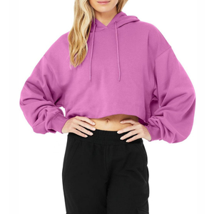 Sudadera con Capucha para Mujer, Talla Grande, Personalizable con Logotipo OEM, Cuello Redondo, Estilo Holgado, Teñido Sólido, Transpirable, de Forro Polar, para Invierno - Product Image 5