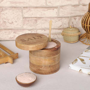 Recipiente de Sal de Madera Premium con Tapa Hermética, Apto para Lavavajillas, Duradero y Ecológico, para la Encimera de la Cocina o la Mesa de Comedor - Product Image 6