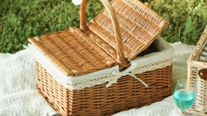 Panier de pique-nique en bambou bambou tissé écologique avec poignée robuste idéal pour les repas en plein air fabriqué au Vietnam - Product Image 5