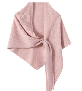 Écharpes de cou quotidiennes de style français, petites, pour voyage, cape extérieure, mode, couleur unie, écharpes triangulaires tricotées ajourées pour femmes - Product Image 2