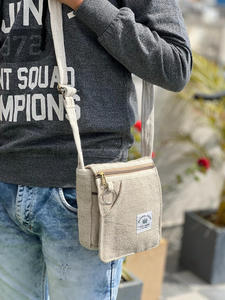 Nouveau concepteur de sacs de chanvre sac à bandoulière multi-usages élégant Jute avec matériau en coton sacs à bandoulière durables sacs à provisions femmes - Product Image 3