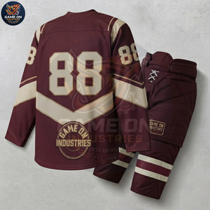 2026 New Trendy Professional Team Jersey and Pants OEM Wholesale Rate Manufacturer Custom Sublimated Ice Hockey Uniform Sets - Product Image 5