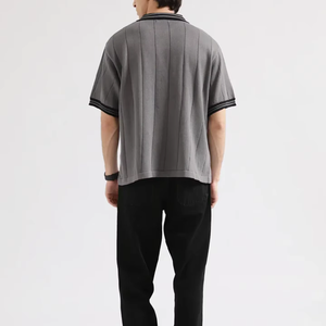 Men's Cotton Spandex Canvas Solid for T-<b>Shirt</b> with Embroidered Print Pattern Anti-wrinkle Casual Style - Product Image 2