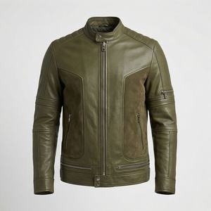 Chaqueta de Motociclista de Cuero Genuino para Hombre de la Mejor Calidad, Nueva Colección de Invierno, Chaquetas de Motocicleta con Protecciones Desmontables Personalizadas - Product Image 1
