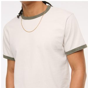 เสื้อยืดคอกลมแบบเรียบง่าย แต่งขอบตัดสี ยูนิเซ็กซ์ ผ้าฝ้าย 100% สไตล์วินเทจ สตรีทแวร์ รับผลิตแบบ OEM แบรนด์ส่วนตัว ขายส่ง - Product Image 4