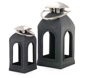 Lanterne en métal galvanisé de style moderne avec panneaux en verre transparent et poignée pour la décoration intérieure et extérieure à prix compétitif - Product Image 5