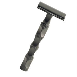 Maquinilla de Afeitar de Seguridad para Hombre, de Doble Filo, de Acero Inoxidable, Negra Mate, para Afeitado en Húmedo, con Logotipo Personalizado, para Cara y Cuerpo - Product Image 6