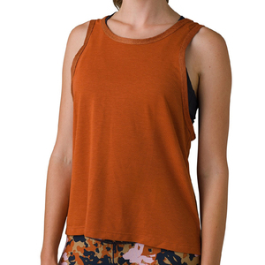 เสื้อกล้ามผู้หญิง ผ้าริบ ไร้แขน คอกลม สีพื้น เรียบง่าย วัยรุ่น แฟชั่น ทันสมัย ใส่ได้ทุกวัน ฤดูร้อน ผ้าฝ้าย 100% ทอ ลายลูกไม้ 220 กรัม - Product Image 2