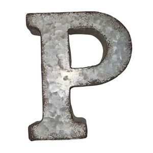 Lettres murales rustiques en acier galvanisé, style vintage, pour décoration extérieure d'événements et de fêtes, fournisseur d'autocollants. - Product Image 4