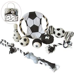Set di 8 Giocattoli da Masticare per Animali a Tema Calcio - Product Image 1