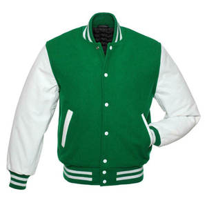 Custom Men Wool Letterman <b>Real</b> <b>Leather</b> Sleeves Varsity <b>Jacket</b> Solid Color Embroidery Logo Letterman <b>Jackets</b> - Product Image 6