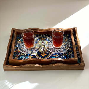 Bandeja Rectangular de Madera de Mango y Acacia India, Ecológica, Natural, para Cocina o Restaurante, Estilo Vintage, Pulida, para Mesa - Product Image 5