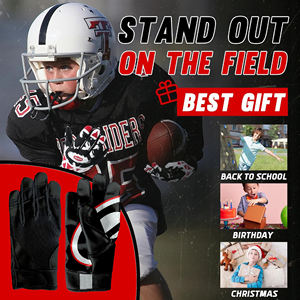 Black Outdoor Sports Gloves Breathable Mesh Design Classic Style for Football Use - Product Image 3