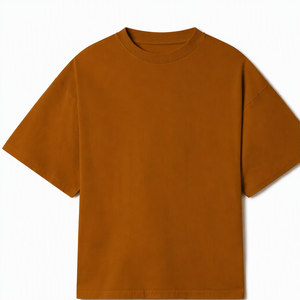 Camiseta de Manga Corta para Hombre, Corte Regular, Color Sólido, Cuello Redondo, Informal, Tejido de Punto, 100% Algodón - Product Image 6