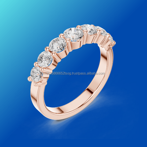 Bijoux de couronne Sitara 14K Micro Pave CZ Eternity Band pour fiançailles - Product Image 1