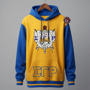 Sigma Gamma Rho ที่กําหนดเองผ้าฝ้าย 100% ขายร้อนเปล่าขนาดบวกยาวเสื้อกันหนาวหมวกผู้หญิงยาวhoodies Drees - Product Image 1