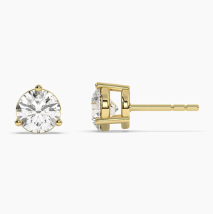 Pendientes de Diamantes Cultivados en Laboratorio de Oro de 14 Quilates Hechos a Mano para Mujer, Joyería de Aniversario Chapada en Oro con Certificación IGI Vintage - Product Image 2