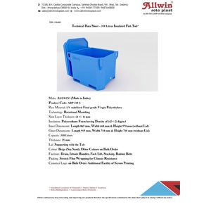 310L Roto Molded <b>Cooler</b> Box Plastic Insulated Fish Tub Embossed Non Spill Storage Container for Seafood Transport - Product Image 2