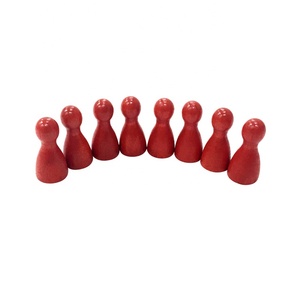 Jeu d'échecs en bois avec pions rouges 12*24mm, 100 pièces - Product Image 5