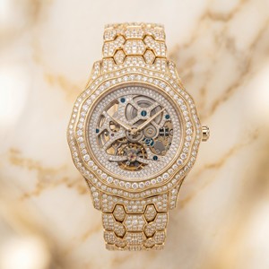 Reloj de Moissanita VVS al por mayor para hombre, estilo Hip Hop, con diamantes incrustados, pasa la prueba del diamante, reloj mecánico automático de Moissanita - Product Image 1