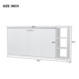 Cama Murphy Blanca Tamaño Individual con Librero Integrado - Product Image 4