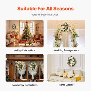 Ghirlanda Decorativa Artificiale da 24 Pollici Bianca Rosa Gialla con Peonie e Ortensie per Tutte le Stagioni Fiori Decorativi - Product Image 5