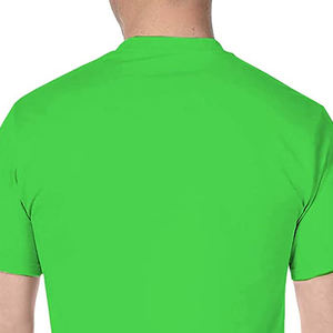 T-shirts noirs personnalisés pour hommes, manches courtes, col rond, en coton peigné, avec logo frontal, coupe décontractée, anti-boulochage, pour l'été, effet soie - Product Image 3