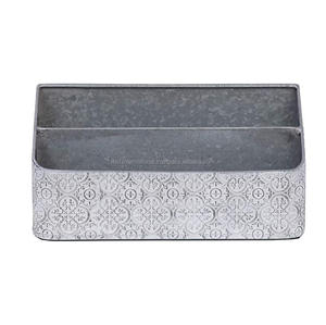 Wholesales Customized Toys Organizer Galvanized Metal Pet Things Storage <b>Bin</b> Pet Accessory Caddy Home Decor tory Srorage Bucket - Product Image 2