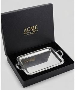 Stylish Decorative Aluminium <b>Tea</b> <b>Tray</b> Handmade Hotelware Kitchenware Serving <b>Trays</b> Serving Ware Accessories Rectangle Shape - Product Image 5