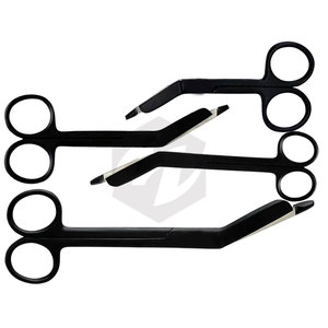 4pcs Black Titanium Fluoride Coated Lister Bandage <b>Scissors</b> German Stainless Steel EMT Shears Medic Instruments - Product Image 2
