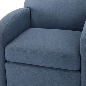 Silla Giratoria Edie Azul para Sala de Estar, Asiento Cómodo para el Hogar - Product Image 5