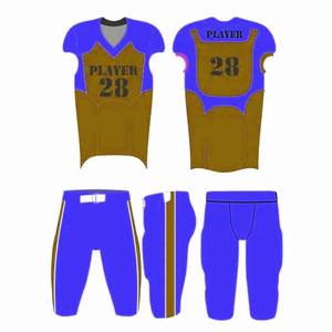 Maillots et pantalons de football américain respirants à séchage rapide, kits imprimés par sublimation, tissu en maille 100 % polyester, sangle réglable, grandes tailles - Product Image 3